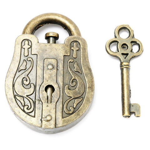 Vintage Metal Lock Key Puzzle