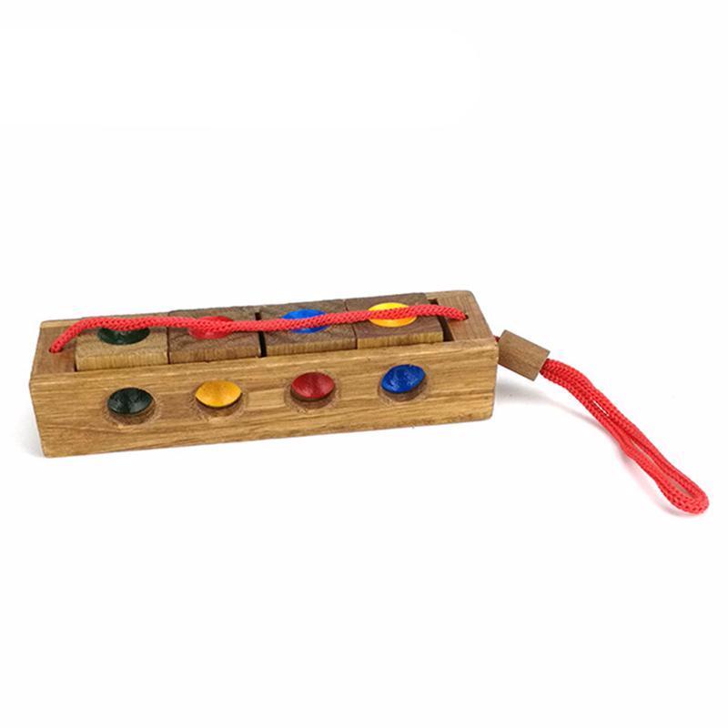 Wooden Toy Unlock Color Puzzle