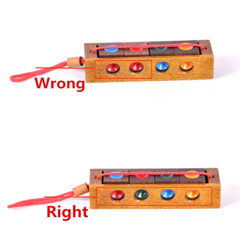 Wooden Toy Unlock Color Puzzle