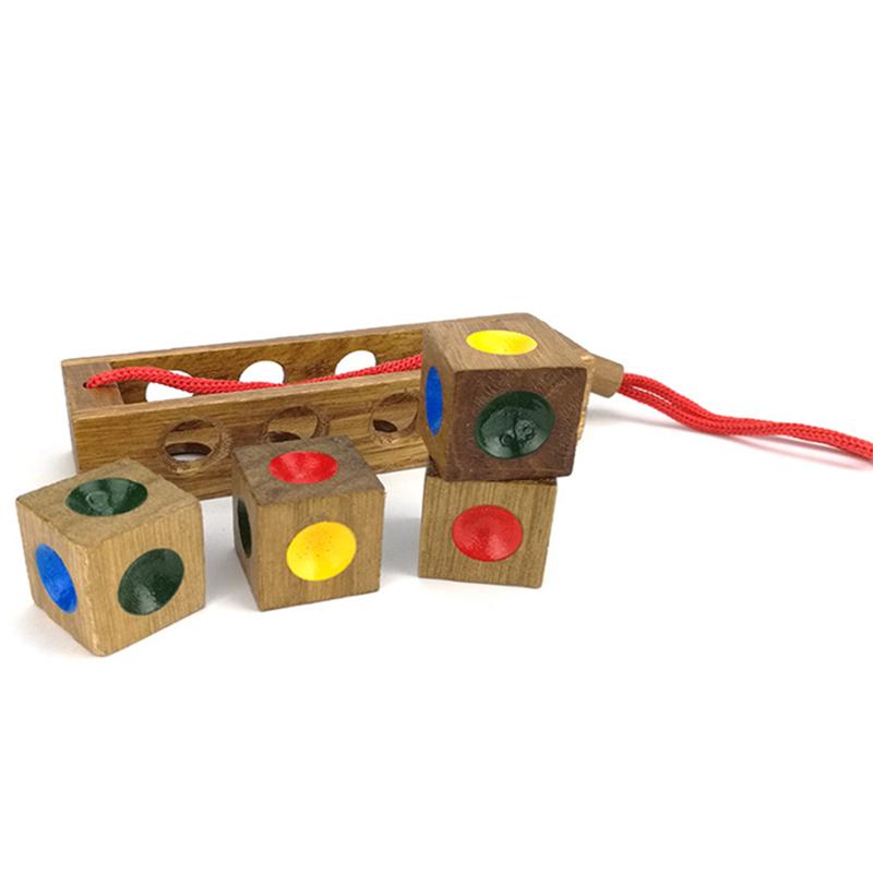 Wooden Toy Unlock Color Puzzle
