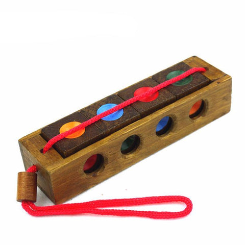 Wooden Toy Unlock Color Puzzle